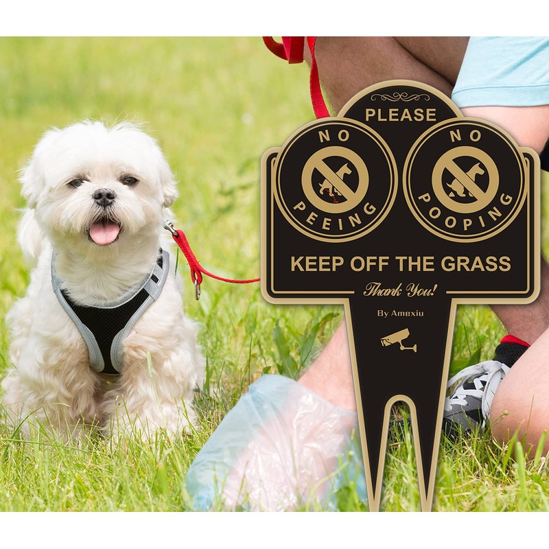 Amexiu No Pooping No Peeing Dog Sign, Keep Dog off