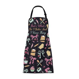 Backschürze, Geschenk für Bäcker, mit Aufschrift "That's What I Do I Bake And I Know Thing", Konditorin, Geschenk, Bäckerschürze, Küchenschürze