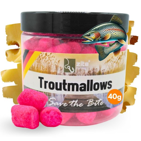 Zite Fishing Trout Mallows Trout Bait, High Catching Trout Dough,