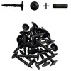 Flat Head Screws Black 8 x 80-50 Pieces Including Bit