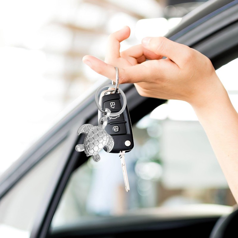 4 Pieces Turtle Keychains, Creative Cute Keychains, Animal Keychains, Metal