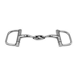 Equine Smile ES0090 ErgoBit D-Ring Snaffle Double Broken Anatomically Shaped Mouth Friendly Stainless Steel 14 mm (13.5 cm)