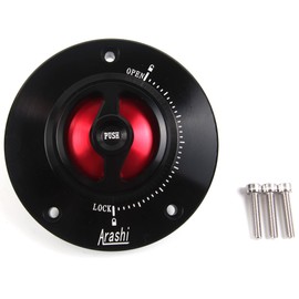 Arashi CNC Keyless Fuel Tank Gas Cap for Suzuki GSF Bandit 650 1200S 1250 / GSR 600 750 / GSX650F / GSX1250F / Hayabusa Gen 2 GSXR 1300 / GSXR 600 750 1000 / SV650 SV650S / SV1000 SV1000S Red