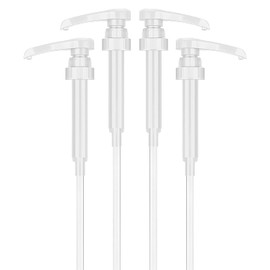 Pack of 4 Dosing Pump for Best Body Nutrition, Vital Drink First Pump Reusable Pump Dispenser with 4 Long and 4 Short Tubes for 500 ml / 1000 ml Bottles