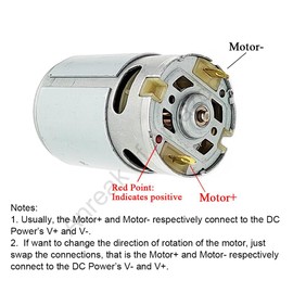 RS550 14.4V 13 Teeth (Φ9.2mm) Motor Replacement for Rechargeable Drill, 9.6-25V 9-15 Teeth 25000 RPM Motor for DIY Projects and Screwdriver