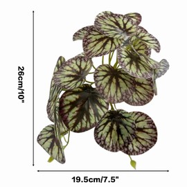 MOHOHLES Reptile Plants for Terrarium, Artificial Hanging Plastic Plants with Suction Cups，Amphibian Tank Habitat Decor fit for Bearded Dragons Chameleon Lizards Snake 2Pack (D)