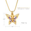 AIWENXI Butterfly Urn Necklace for Ashes Cremation Jewellery for Women