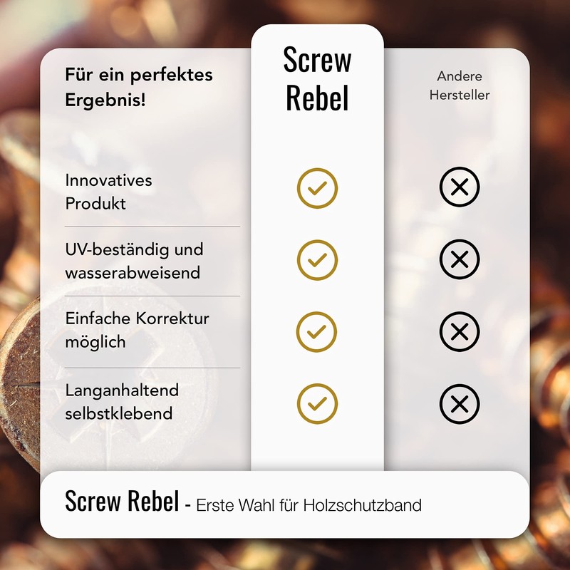 Screw Rebel Terrace Wood Protection Tape for Substructures 50 mm