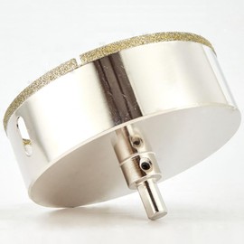 DaduoRi 4 1/8 Inch (105mm) Diamond Hole Saw with Pilot Bit-Suitable for 4" Tile Hole, Easy for Porcelain Tile, Granite, Ceramic, Marble, Glass, Stones, 4 1/8" Tile Hole Saw,1 3/8" Drilling Depth