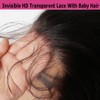 Nicewig 13x4 Invisible HD Transparent Lace Frontal 12A Brazilian Deep