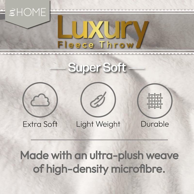 iN Fleece Throw Blanket for Sofas Couch - Super Soft