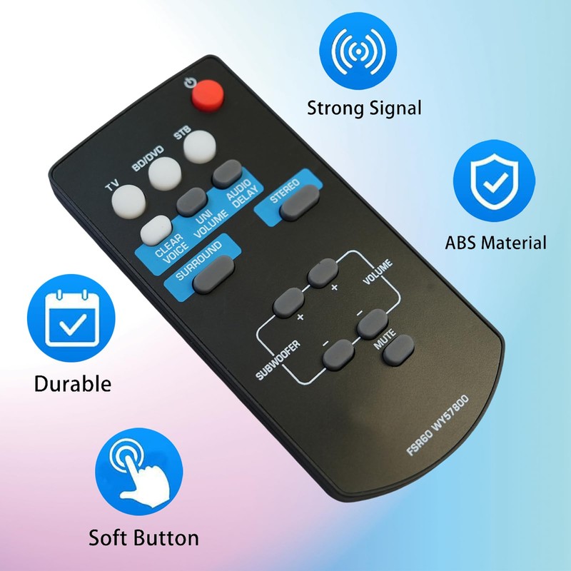 FSR60 WY57800 Replacement Remote Fit for Yamaha Soundbar