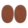 2PCS Leather Patch Elbow Patches for Sweaters Sew-On Fabric Oval