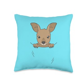 Find more Animal gifts here Baby Kangaroo Gifts Kangoros Pouch Bag Animal Australia Throw Pillow, 16x16, Multicolor