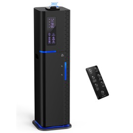 Zeova 10L/2.64Gal Humidifier, Top Fill Quiet Ultrasonic Cool Mist Humidifiers for Bedroom, Covers 550ft², 60H Runtime, 24H Timer, 3 Mist Modes Humidifier Large Room, Home, Office, Plants, Black