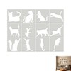 Cat Stencil Set – 65-Piece 3-Inch Reusable PET Templates –