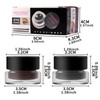 Long Lasting Eyeliner Cream with Brush, 2 Counts/set Waterproof &