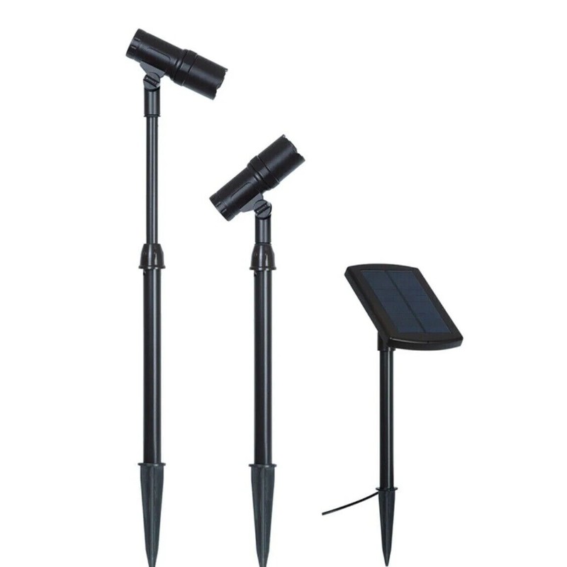 SmartYard OutdoorLED Solar Spotlight 2 Pack 60 Lumens 922370 NEW