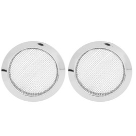 Pack of 2 Guitar Resonator Soundhole Covers, Metal Round Guitar Sound Hole Inserts, Replacement Parts for Guitar Playing Accessories (Silver)