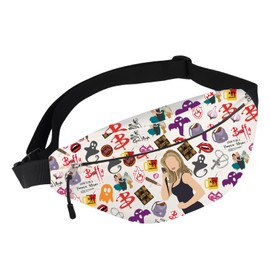 G2TUP Vampire Fanny Pack Vampire Slayer Movie Inspired Gift Vampire Character Waist Bag Joyce & Spike‌ & Angel‌ Merch (B Vampire WB)