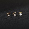 SYLWIA 14K Real Gold Nose Studs 18g, L Shaped Nose