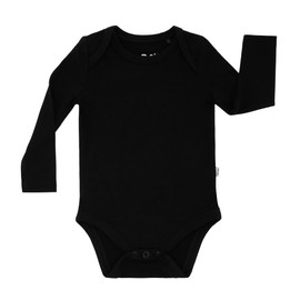 Little Sleepies Long Sleeve Bodysuit for Baby Girls & Boys, Soft Viscose from Bamboo One Piece, Tagless Baby Clothes w/Snaps - Black - 18-24M