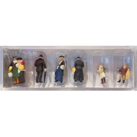 Preiser HO #12195 1900s People At Christmas Fair