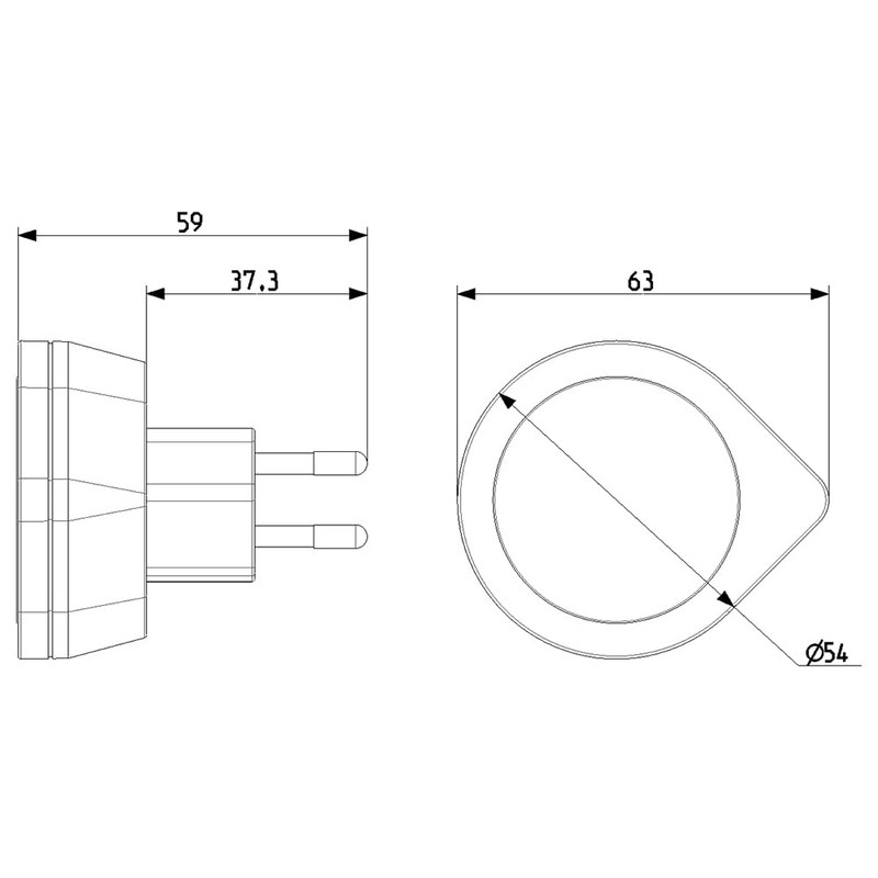 Vimar FP33101 Luce notturna a LED 2 pezzi, accensione e