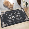 Entryway Please Take Off You Shoes Outdoor Mats with Rubber