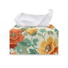 YUVAMAGIMO Flower Pattern Leather Tissue Box Cover Practical Modern Square