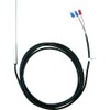 TRUSCO OSPT-23150Y Temperature Sensor, Pt100Ω Temperature Measurement Resistor, 0.09 x 5.9 inches (2.3 x 150 mm)