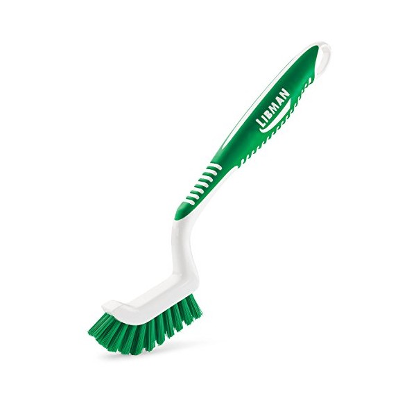 Libman Commercial 18 Tile & Grout Scrub Brush - Angled Head - Lot of 6