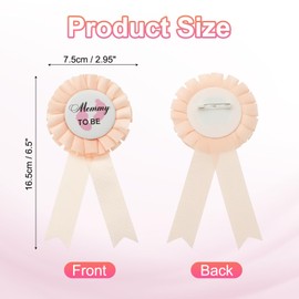 PATIKIL Mom to Be Tinplate Badge Pin, Gender Reveal Button Pins New Dad Mom Gifts for Party Celebration Decorations, Champagne