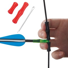 KURUGEILI 4 Sets Bow String Finger Savers Archery Finger Guards Shooting Practice Reliable Safety String Finger Protector with Installation Tool Included