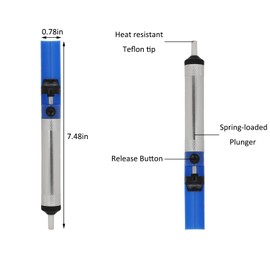 NORYEEBRAN Solder Sucker Desoldering Pump Soldering Iron Auxiliary Tool Manual Desoldering Suction Pump Vacuum Pump Solder Removal Tool Blue