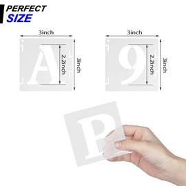 Stencils, 36 Pieces Alphabet Craft Stencils, Reusable Plastic Number Stencils, Letter Stencils for Painting on Wood, Wall, Fabric, Stone, Blackboard, Signage (2.5 cm)