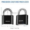 2 Pack 4-Digit Combination Lock, Heavy Duty Padlock Metal, Outdoor