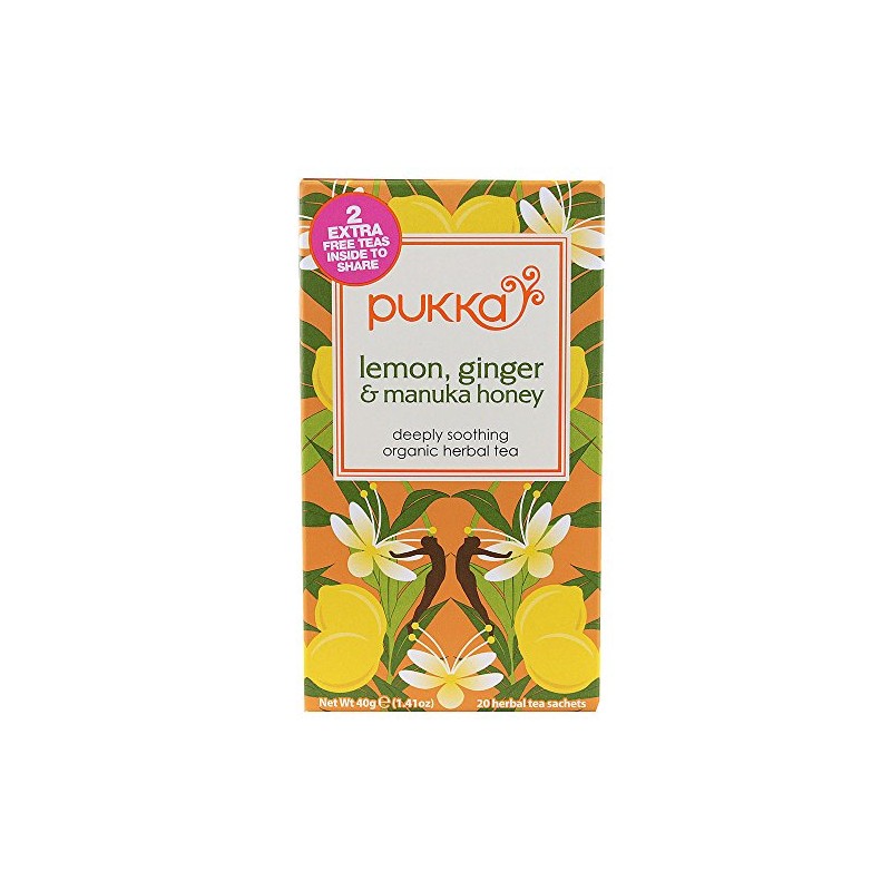 PUKKA HERBAL AYURVEDA Organic Lemon Ginger & Manuka 20bags (PACK