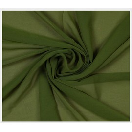 MDS Pack of 25 Yard Chiffon Fabric, Sheer Soft Draping Fabric Bolt for Wedding Party Backdrop Arch Decoration, Apparel Bridal Dress Sewing DIY Crafts Solid Gauze Fabrics 44” Wide - Olive Green
