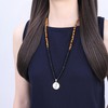 COAI 108 Mala Necklaces Ying Yang Pendant, Obsidian Tiger's Eye