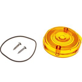 MZA - Wing indicator cap front, round, orange incl. rubber sealing ring and screws - Simson S50, S51, S70, SR50, SR80 - MZ ETZ, TS