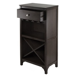 Yardlio Ancona Wine Cabinet: Elegant, Practical, Espresso Finish