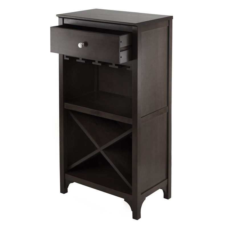 Yardlio Ancona Wine Cabinet: Elegant, Practical, Espresso Finish