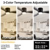 GESUM Ceiling Fan with Light, 42" Low Profile Ceiling Fan
