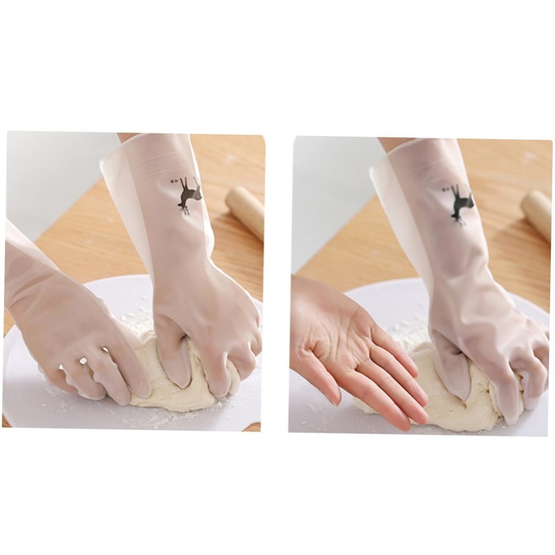 COLLBATH 1 Pair Reusable Kitchen Gloves Household Protective Dishwashing Gloves