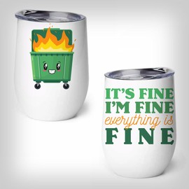 ONE Drinkable - Dumpster Fire - 3 Items to Choose From (wine tumbler)