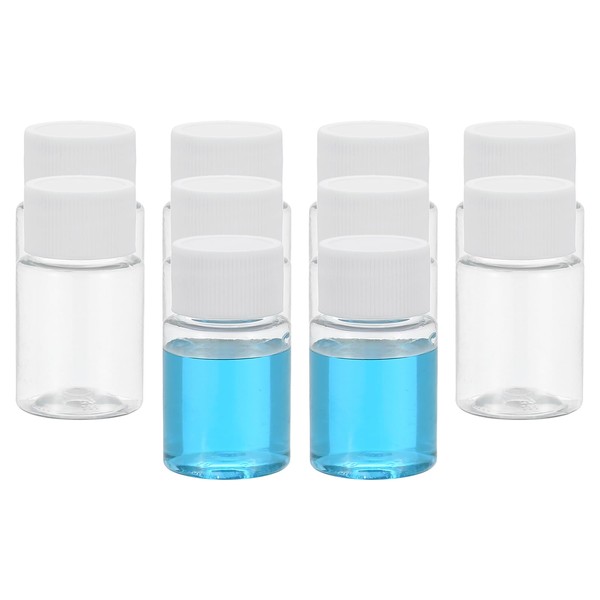 PATIKIL 10 Pcs 30ml Reagent Bottles, PET Wide Mouth Round