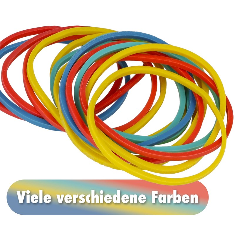 Westcott Rubber Bands 80 g | Approx. 170 Colourful Rubber