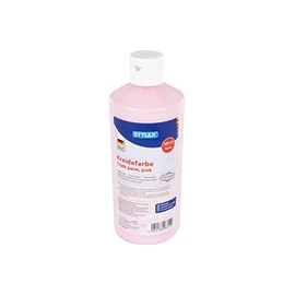 Stylex 28312 - Chalk Paint Pink, 500 ml Bottle, Water-based, Matt and Quick Drying, Fade-resistant, Water and Weatherproof