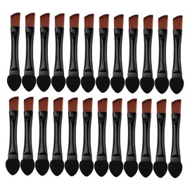FRCOLOR 50pcs Dual Ended Angled Makeup Brush Soft and Skin Friendly Eyebrow Applicator for Precise Brow Shaping and Eyeshadow Blending Portable and Compact Design